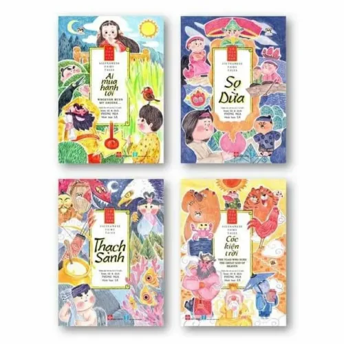 Cổ tích Việt Nam - Vietnamese fairy tales (4 cuốn) (Thạch Sanh + Sọ Dừa + Cóc kiện trời + Ai mua hành tôi)