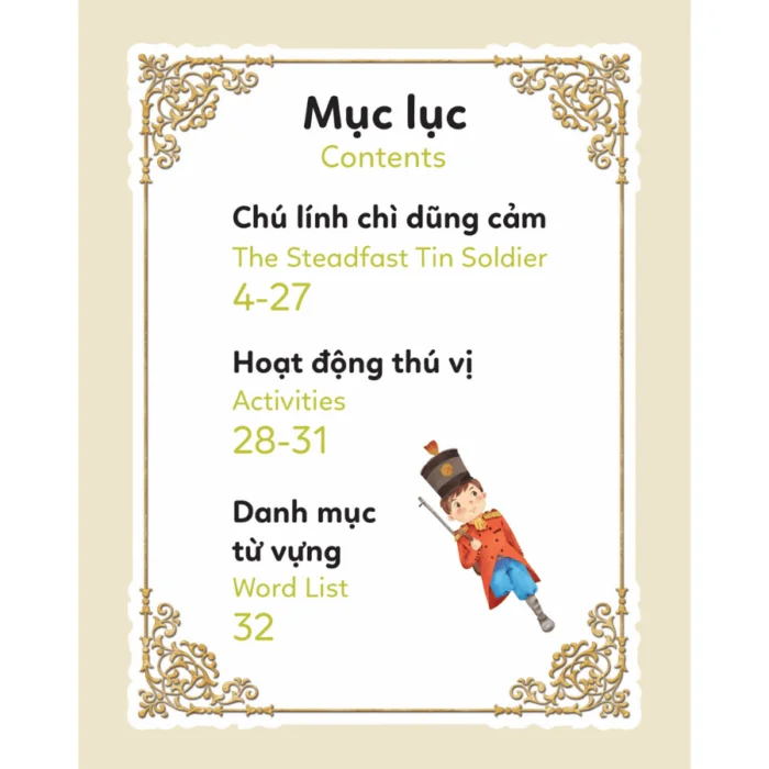 Truyện cổ tích nổi tiếng song ngữ Việt - Anh - The Steadfast Tin Soldier - Chú lính chì dũng cảm - Ảnh 5