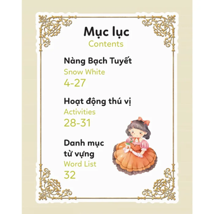 Truyện cổ tích nổi tiếng song ngữ Việt - Anh - Snow White - Nàng Bạch Tuyết - Ảnh 5
